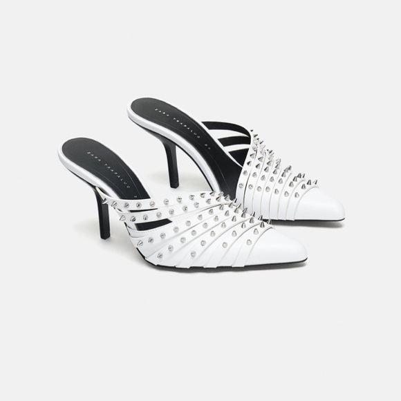 Zara Shoes - Zara high heel studded mule pointed toe pumps